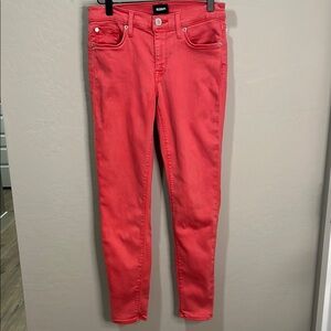 Hudson Jeans Red Faded Ankle Krista Super Skinny Carrot Tomato Slim Vintage